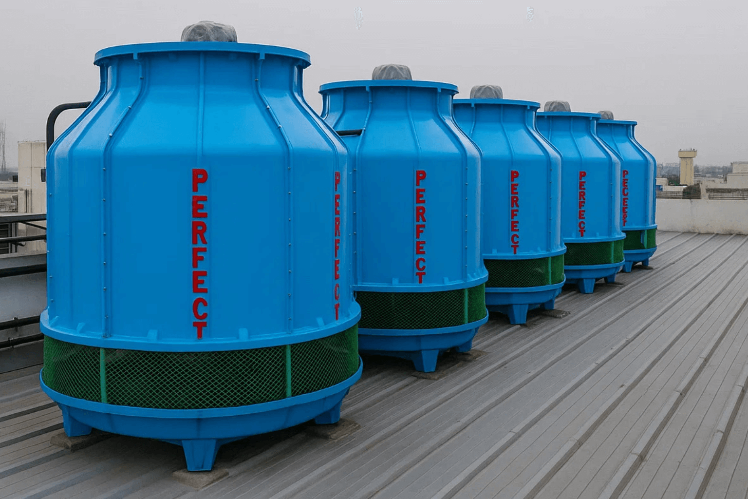 Counterflow Cooling Tower with PVC Fills for Heat Dissipation