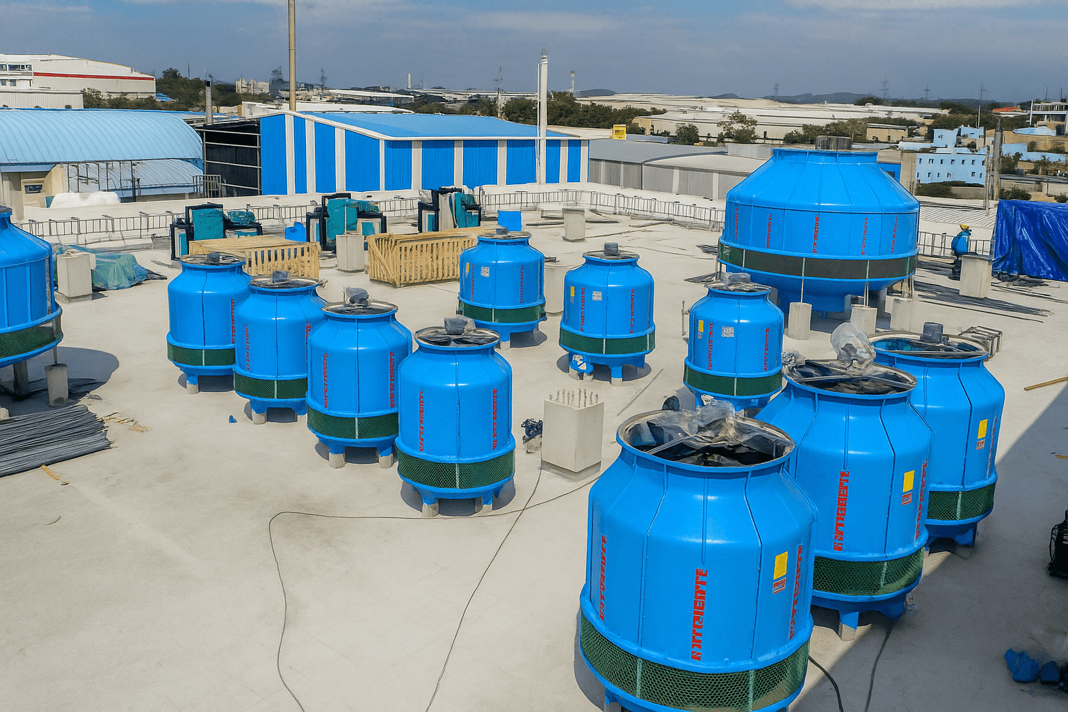Round Cooling Towers, cooling tower, cooling tower manufacturers